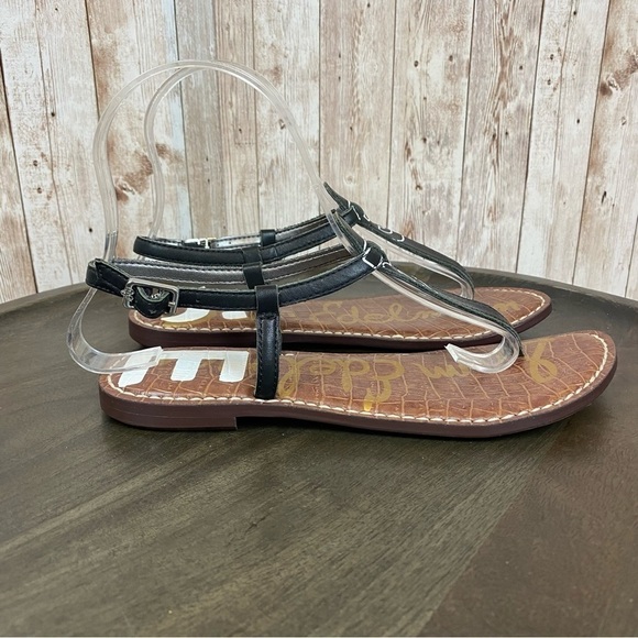 Sam Edelman Black Gigi Logo Thong‎ Sandal Size 6.5 Women - Picture 4 of 11